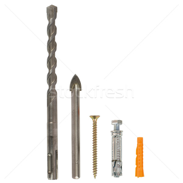 Drills, screw, dubel Stock photo © cherezoff