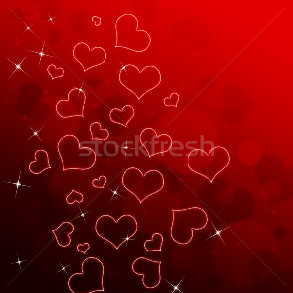 Abstract background of hearts Stock photo © cherezoff