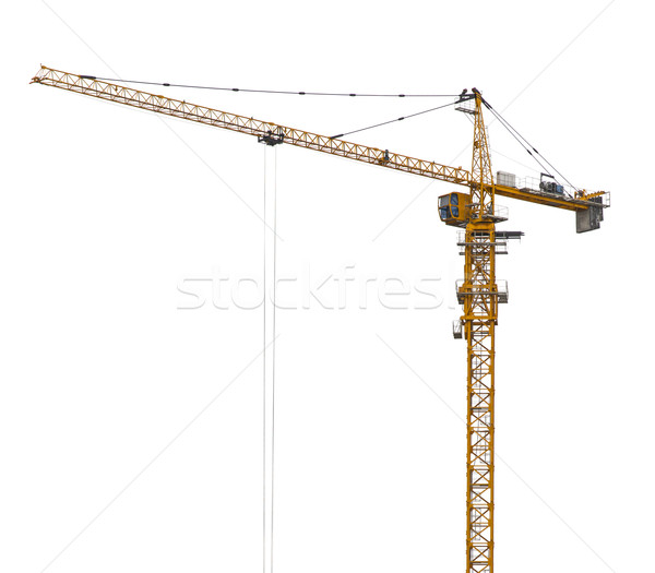 Yellow hoisting crane isolate Stock photo © cherezoff