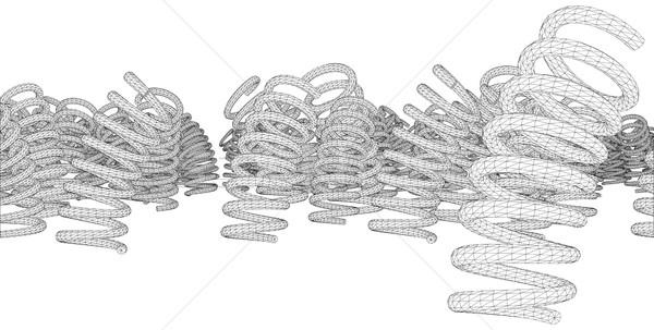 Many springs. Vector rendering of 3d Stock photo © cherezoff