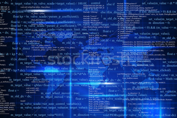 Abstract matrix blue background Stock photo © cherezoff