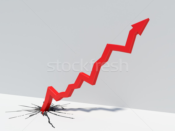 Red arrow pointing up Stock photo © cherezoff