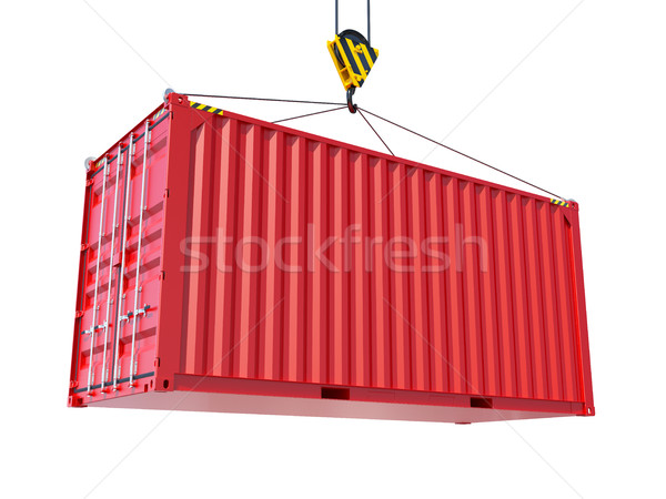 Service delivery - red cargo container Stock photo © cherezoff