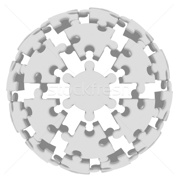Sphere consisting of puzzles Stock photo © cherezoff