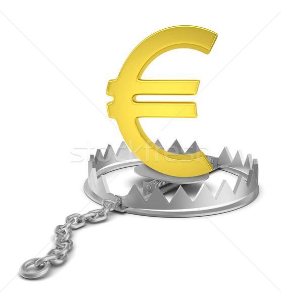 Euro sign in bear trap Stock photo © cherezoff