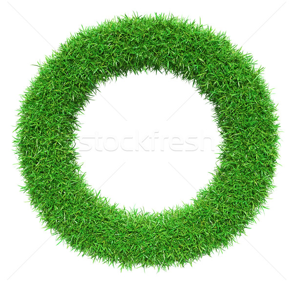 Green Grass Letter O Stock photo © cherezoff
