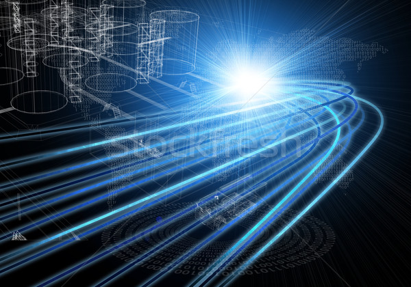 Wireframe industrial lumina întuneric construcţie fundal Imagine de stoc © cherezoff