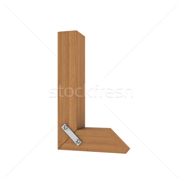 Wooden letter L Stock photo © cherezoff
