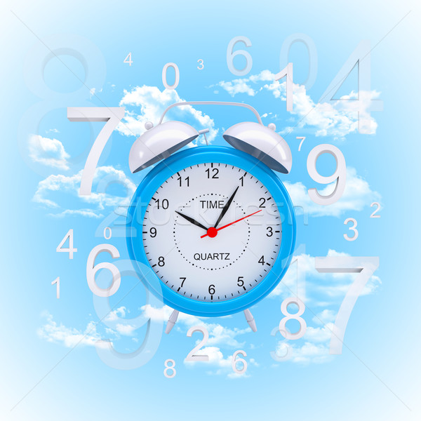 Alarm clock with figures Stock photo © cherezoff
