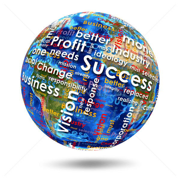 On the Earth written business words Stock photo © cherezoff