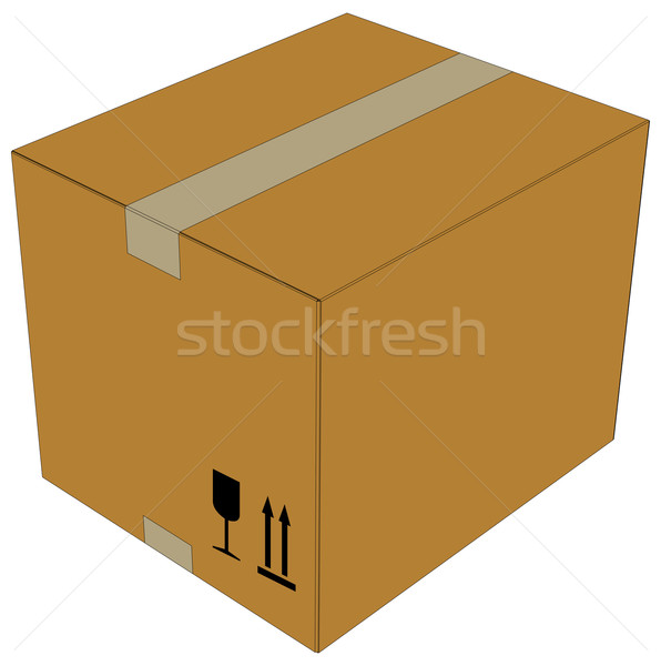Carton box. Vector illustration Stock photo © cherezoff