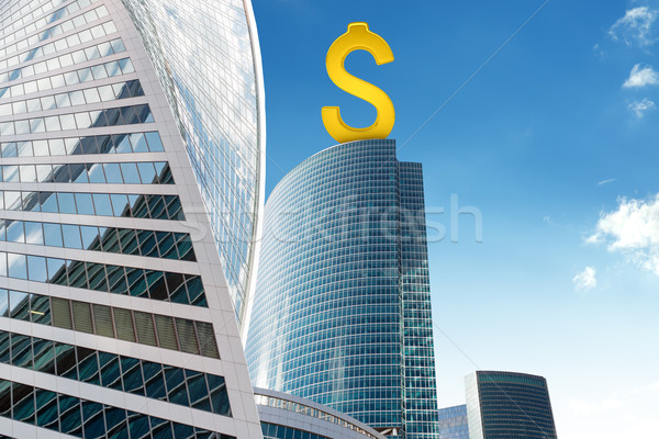 Stock photo: Skyscraper with dollar sign