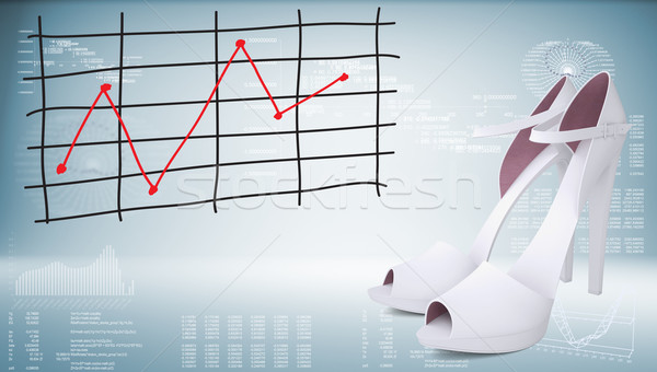 White shoes and graph of price changes Stock photo © cherezoff