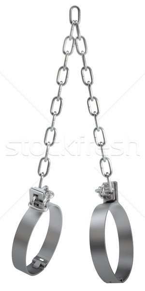 Metal shackle on white background Stock photo © cherezoff