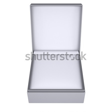 Stockfoto: Open · geschenkdoos · 3d · render · geïsoleerd · witte · verjaardag