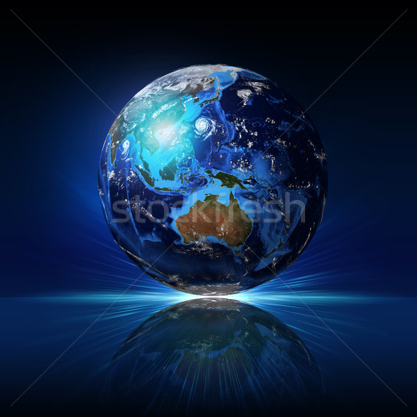 Terre planète réfléchissant surface image Photo stock © cherezoff