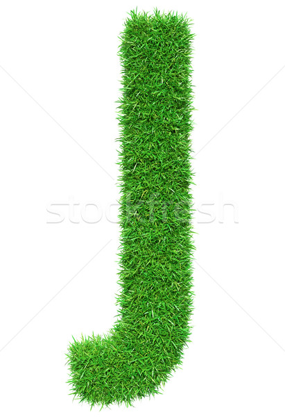 Green Grass Letter J Stock photo © cherezoff