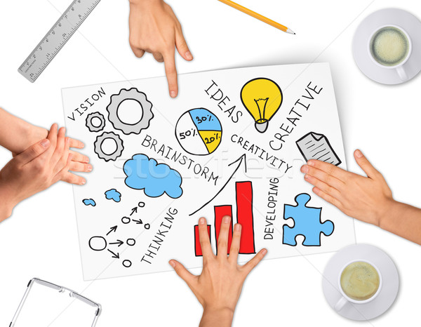 Collage expressing concept of creative ideas Stock photo © cherezoff