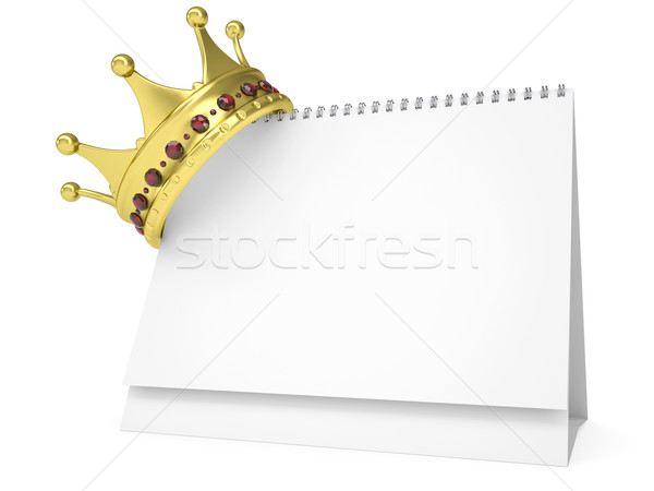 Crown on the desktop calendar Stock photo © cherezoff