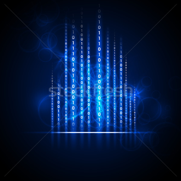 Glühend Kreise abstrakten Technologie Informationen Daten Stock foto © cherezoff