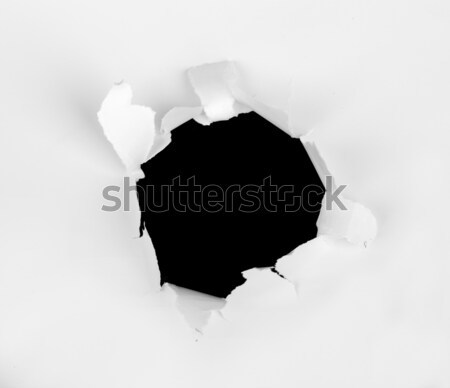 Kawałek papieru otwór centrum czarna dziura Zdjęcia stock © cherezoff