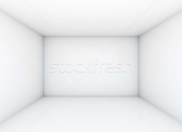 Lege witte kamer tentoonstelling 3d illustration abstract Stockfoto © cherezoff