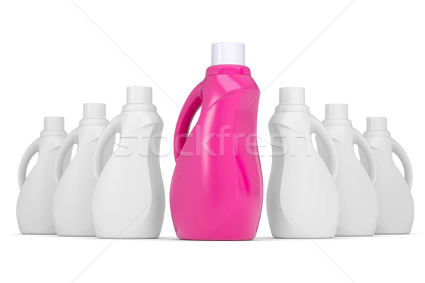 Series plastic bottles of household chemicals Stock photo © cherezoff