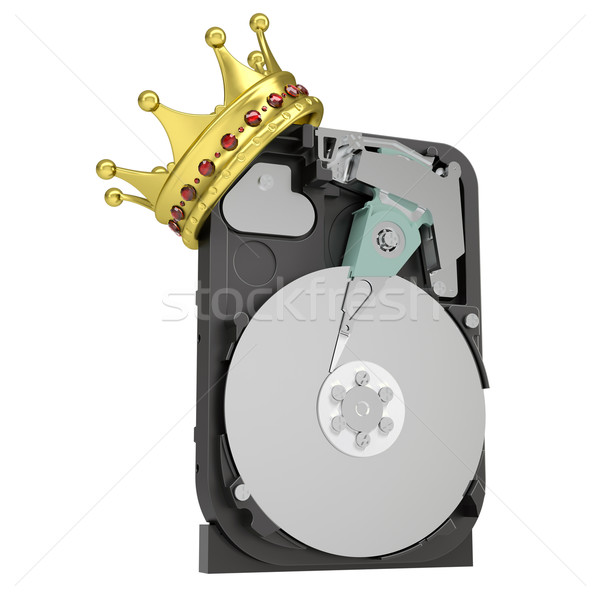 Hard disk drive with the crown Stock photo © cherezoff