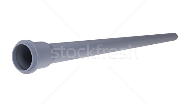 серый ПВХ коллектор трубы изолированный оказывать Сток-фото © cherezoff