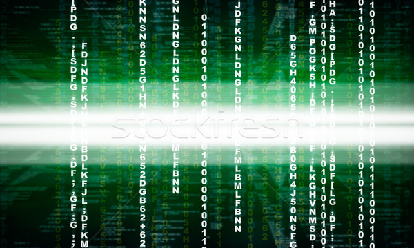 Zöld bináris kód fekete sötét számítógép fény Stock fotó © cherezoff
