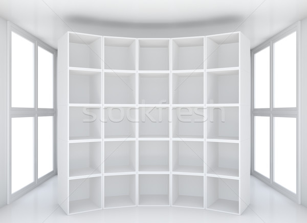 Empty shelfbook for exhibition product in room Stock photo © cherezoff