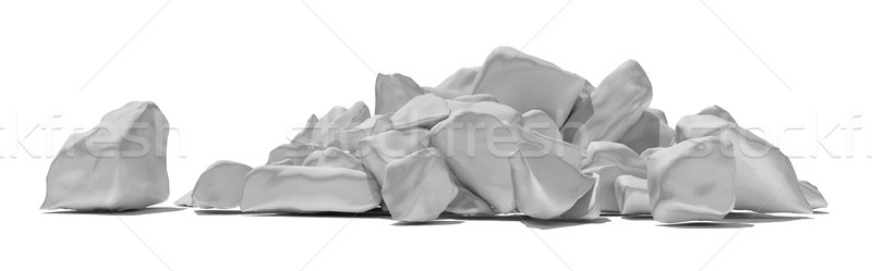 Pile of stone isolated on white background Stock photo © cherezoff
