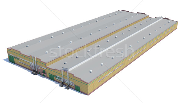 Hangar building. Isolated on white Stock photo © cherezoff