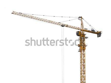Yellow hoisting crane isolate Stock photo © cherezoff