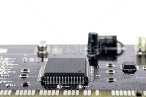 Stock photo: Electronic circuit board with processor