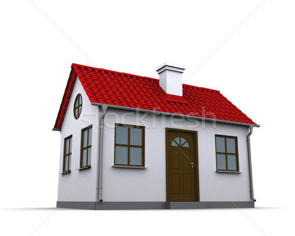A small house with red roof Stock photo © cherezoff