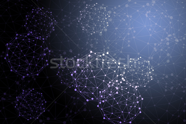 Abstract violet lumina spoturi molecule Imagine de stoc © cherezoff