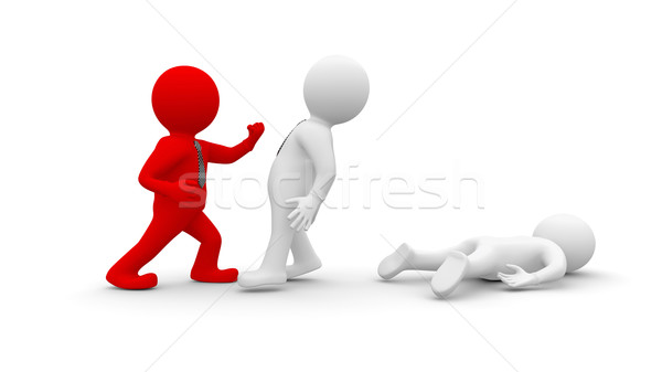 White Men fight with Red People Stock photo © cherezoff