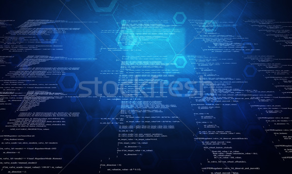 Modernen Display Daten Quelle Code Programmierung Stock foto © cherezoff