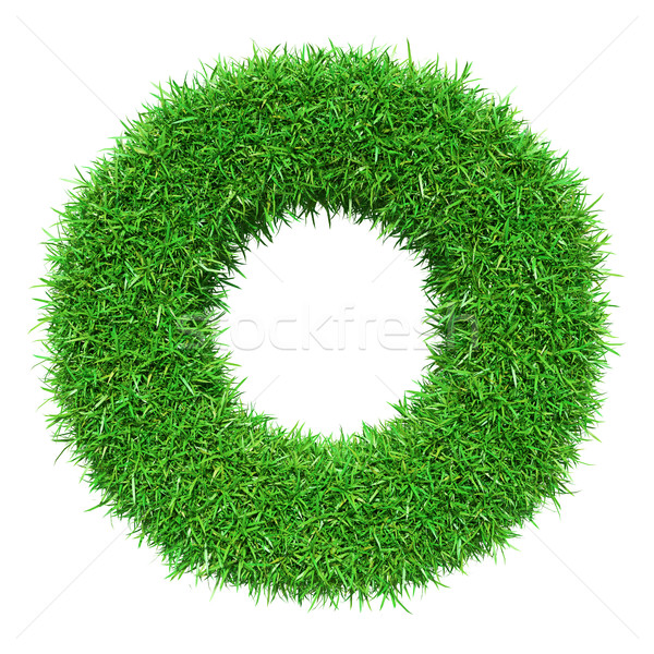 Green Grass Letter O Stock photo © cherezoff