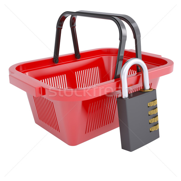 Combination lock and shopping basket Stock photo © cherezoff