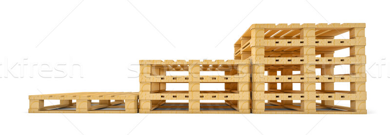 Stair of wooden euro pallets Stock photo © cherezoff
