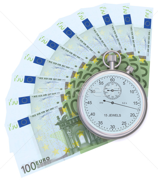 Время-деньги евро 3D генерируется изображение деньги Сток-фото © cherezoff