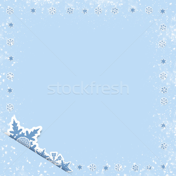 ストックフォト: 白 · 雪 · 青 · デザイン · 雪