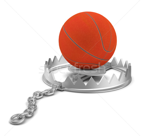 Basketball tragen Trap isoliert weiß Stock foto © cherezoff