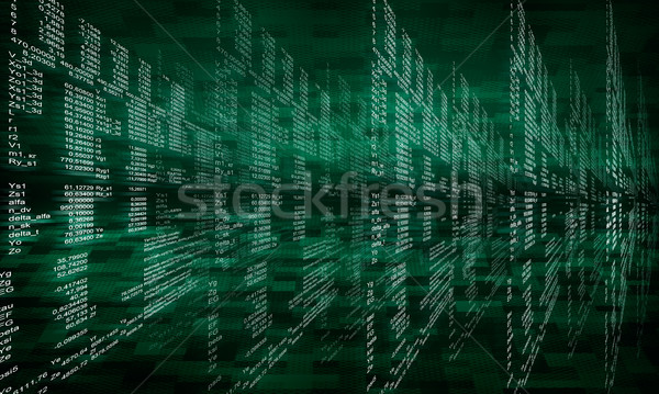 Matrix background with the green symbols Stock photo © cherezoff