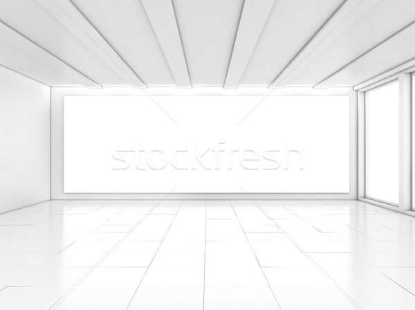 Gol alb cameră minimalism stil ilustrare 3d Imagine de stoc © cherezoff