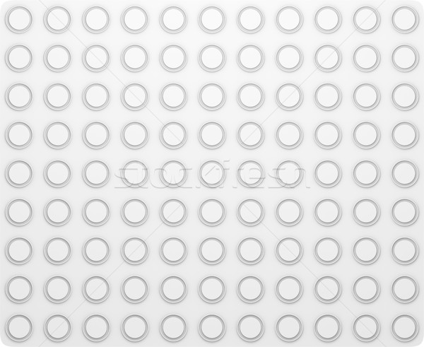 Cerchio pattern regolare bianco texture illustrazione 3d Foto d'archivio © cherezoff