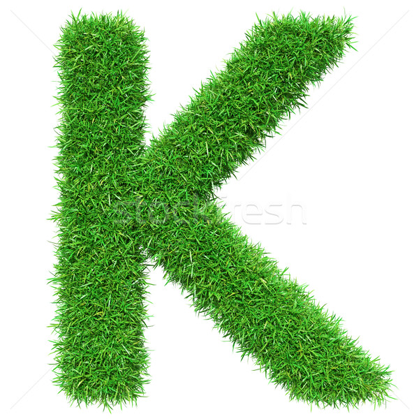 Green Grass Letter K Stock photo © cherezoff