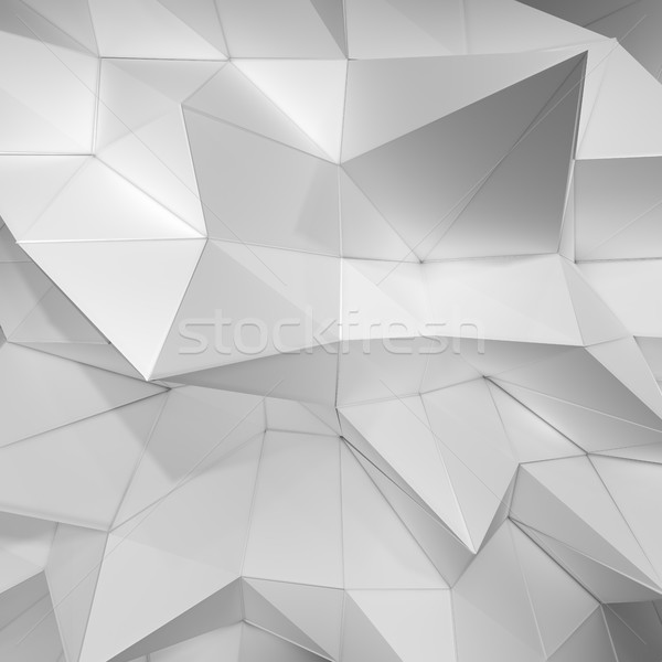 Сток-фото: красивой · белый · треугольник · аннотация · 3d · иллюстрации · шаблон